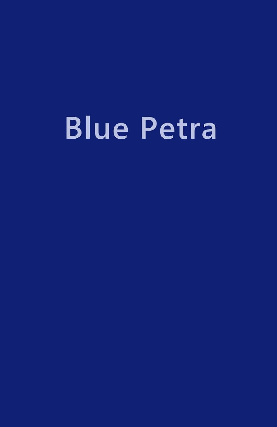 Blue Petra Journal: Blank Notebook